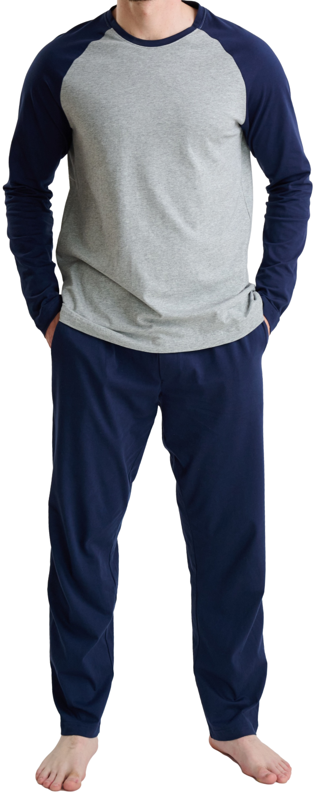 Ensemble pyjama haut et bas à manches longues pour homme 100 % coton de qualité supérieure GIVEITPRO