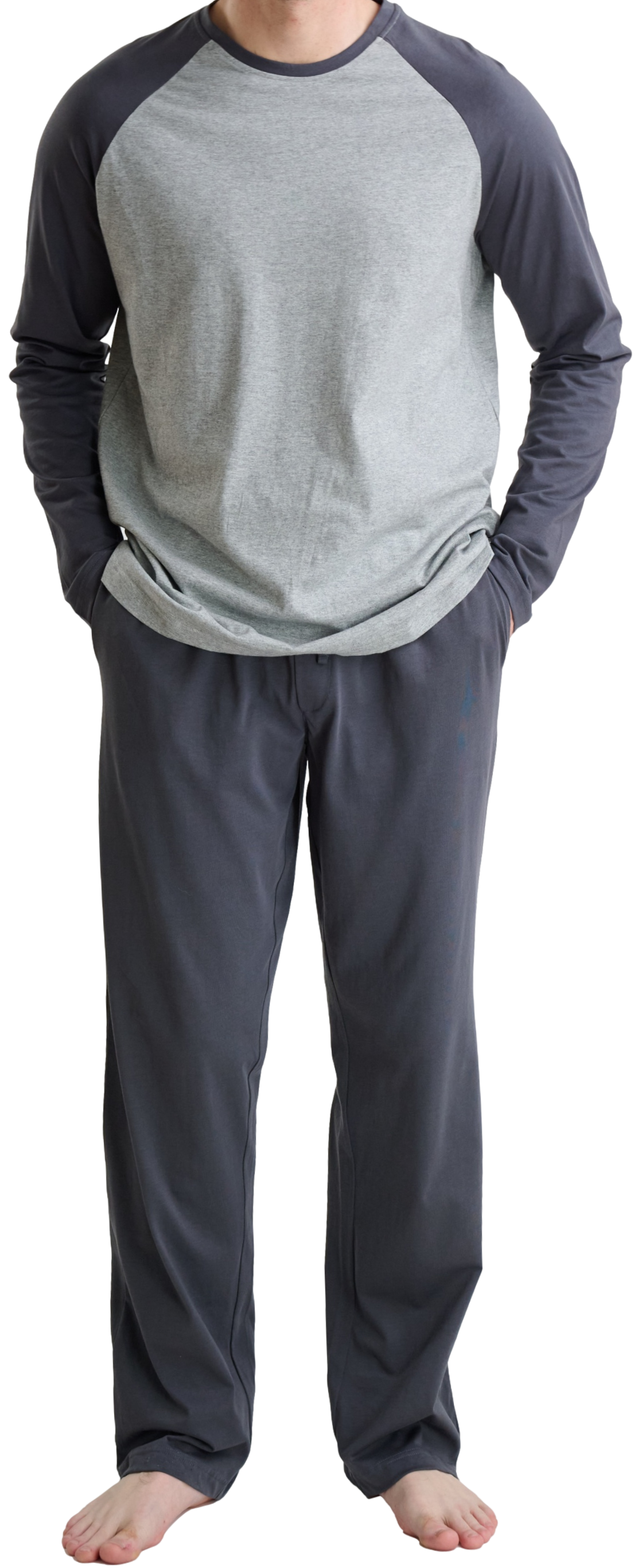 Ensemble pyjama haut et bas à manches longues pour homme 100 % coton de qualité supérieure GIVEITPRO