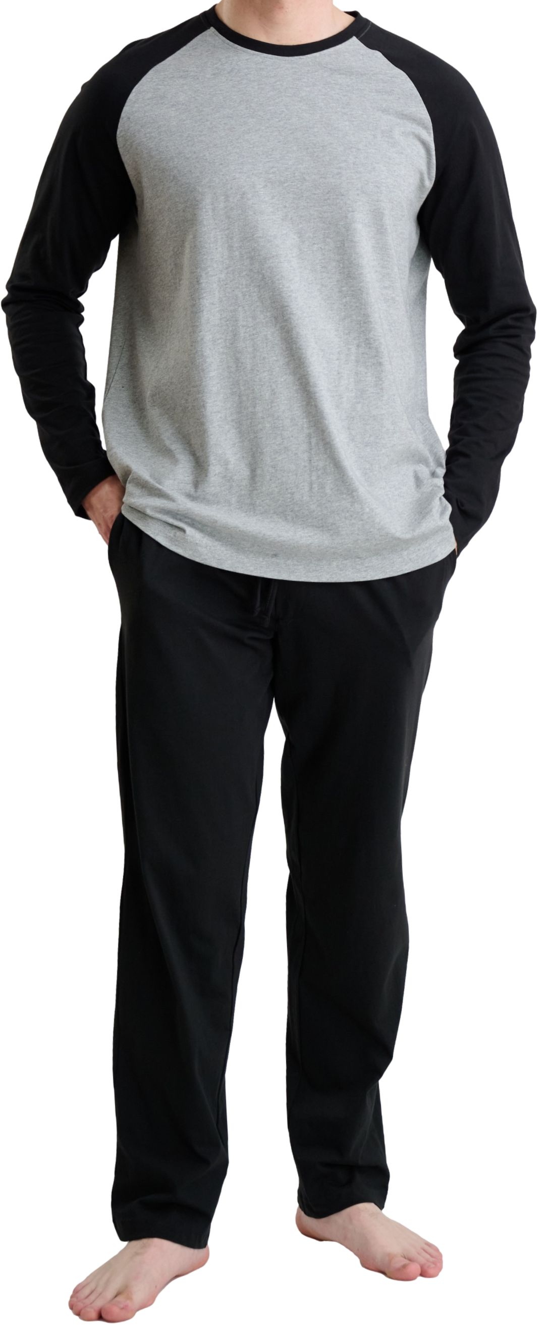 Ensemble pyjama haut et bas à manches longues pour homme 100 % coton de qualité supérieure GIVEITPRO