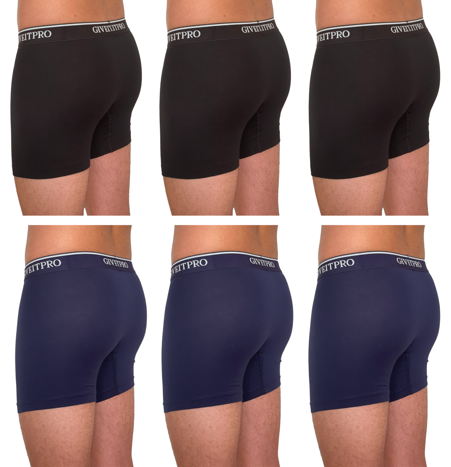 6 Saver Pack 95% Cotton 5% Spandex Stretch Men Underwear Boxer Brief Tag-Free
