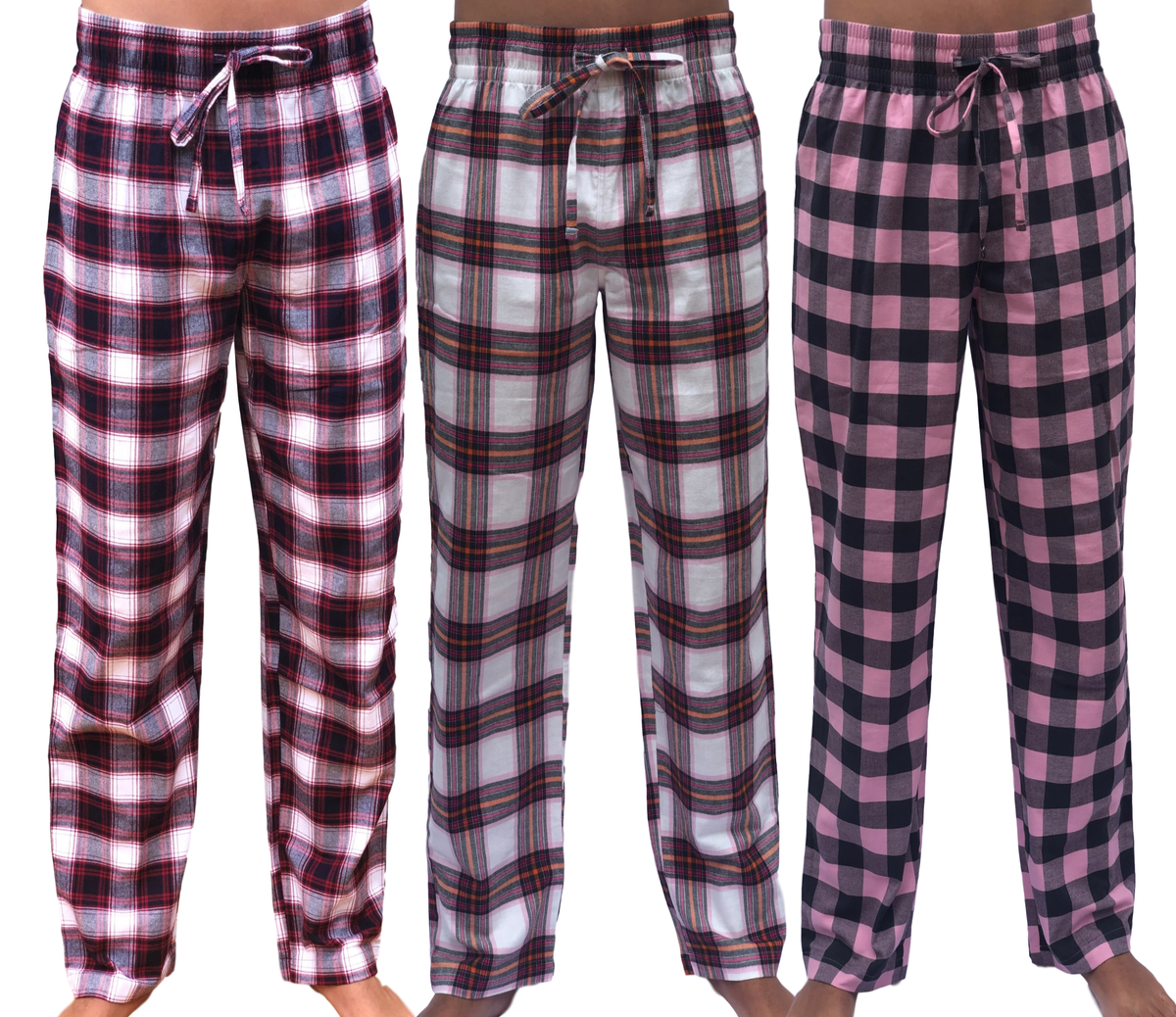GIVEITPRO 3 Pack - Ladies Flannel Pajama Pant Pajama Bottoms-100% Cott –  Giveitpro