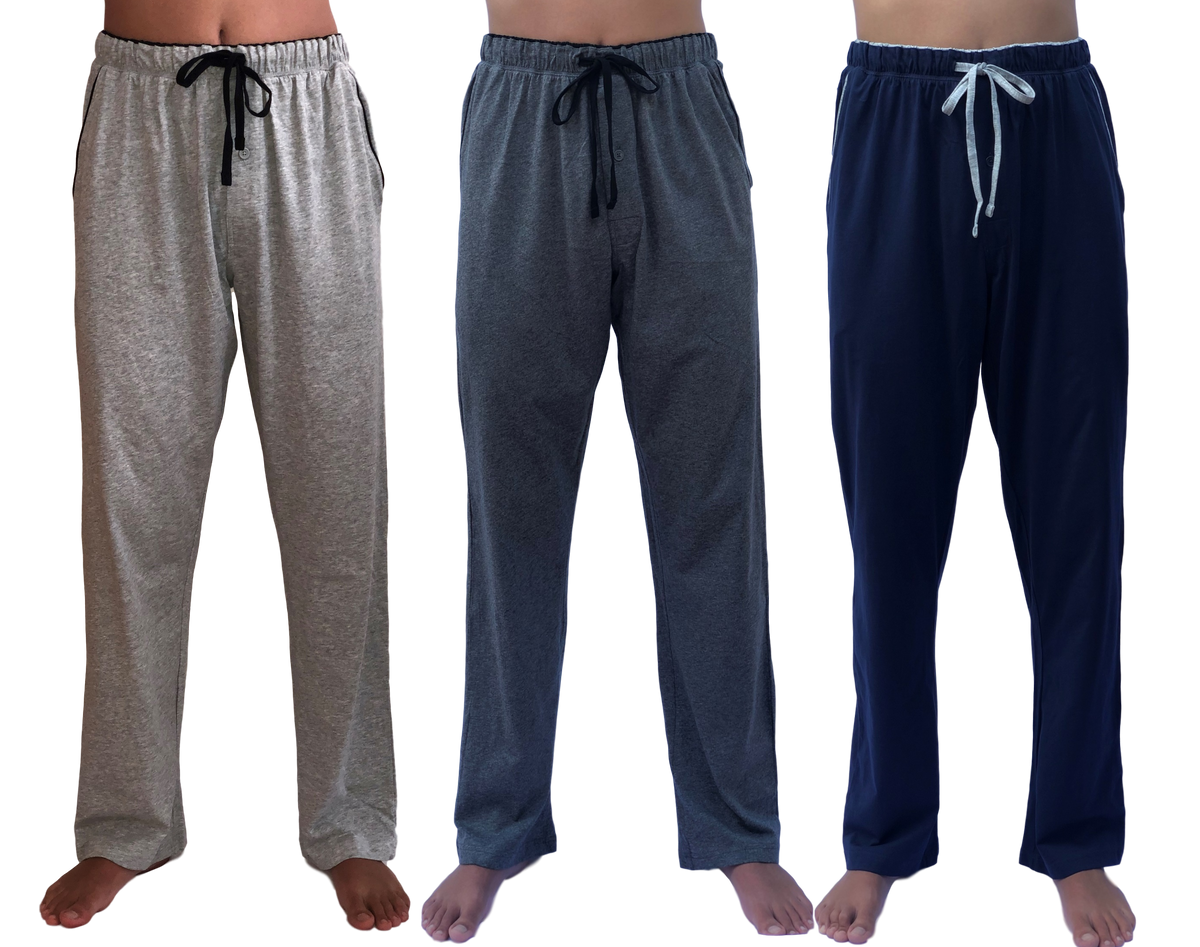 GIVEITPRO- 3 Saver Pack-100% Cotton Flannel Pajama Pant Pajama  Bottoms-Yarn-dye Woven : : Clothing, Shoes & Accessories