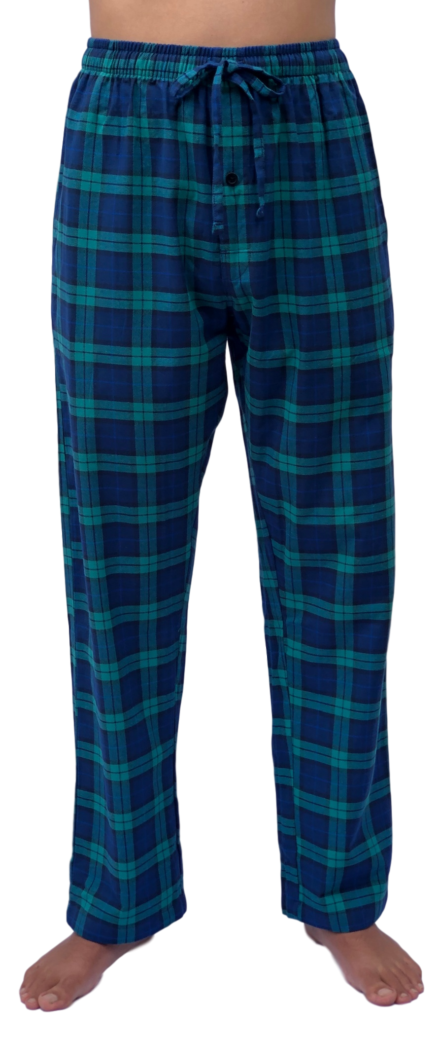 GIVEITPRO - Pantalon de pyjama en flanelle tissée 100 % coton teint en fil - 1 paire