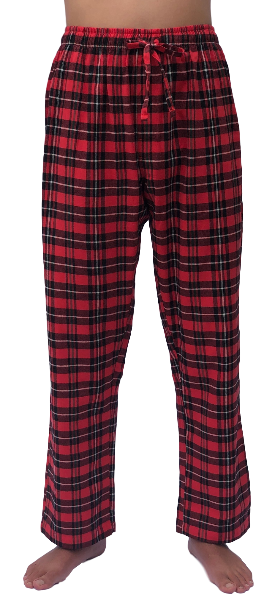 GIVEITPRO - Pantalon de pyjama en flanelle tissée 100 % coton teint en fil - 1 paire