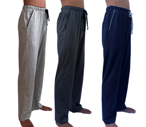 GIVEITPRO-3 Saver Pack-100% Cotton Jersey Knit Men's Pocketed Open-Bottom  Sweatpants/Loungewear (Small, Combo A (Light Grey, Dark Grey, Navy)) :  : Clothing, Shoes & Accessories